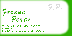 ferenc perci business card